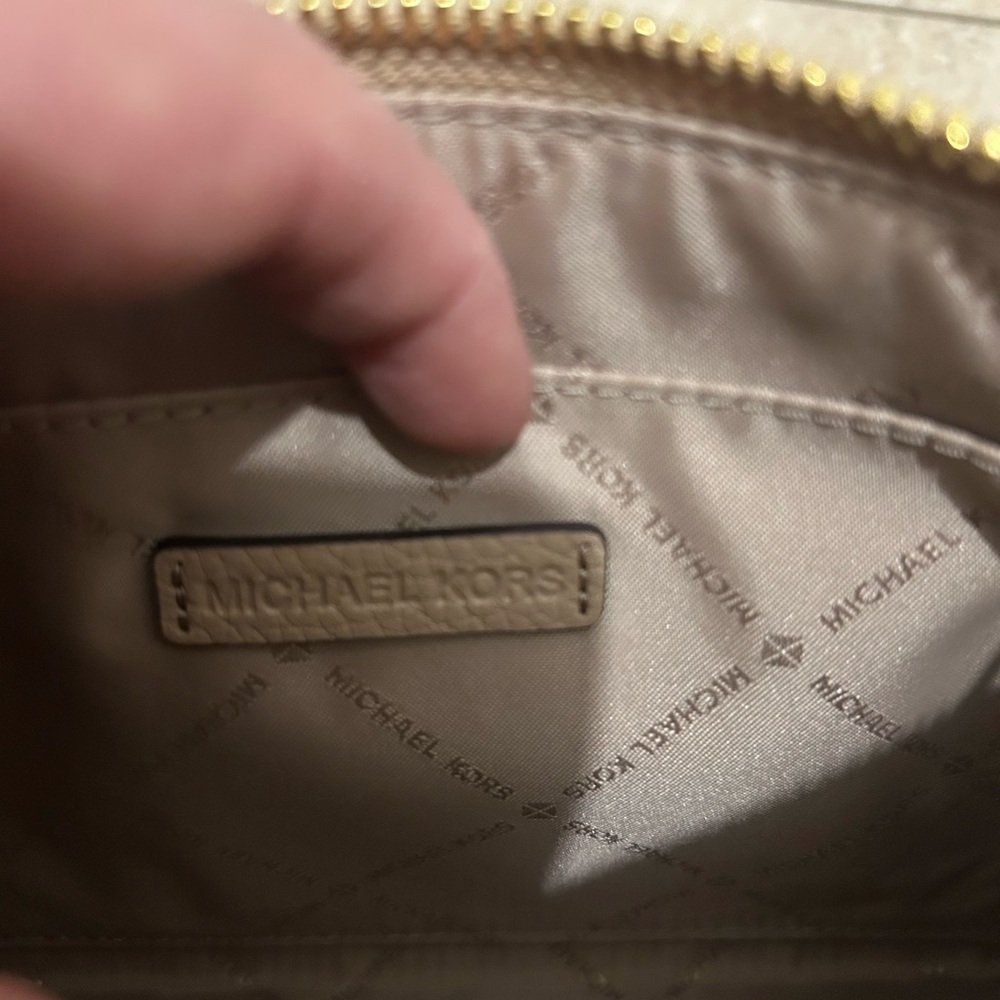 Michael Kors Beige Wristlet with Gold Accents - Picture 11 of 11